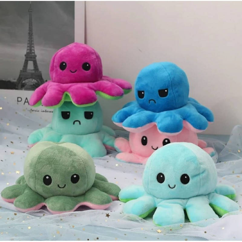 

Мягкая игрушка осьминог двухсторонняя. Популярная мягкая игрушка, Разные цвета