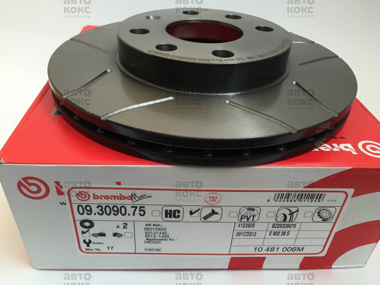 

Тормозной диск R13 Brembo max 09.3090.75 Daewoo Lanos 1.4 1.5, Nexia 1.5