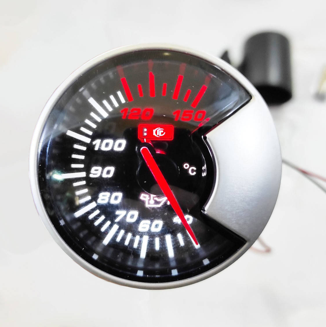 

Указатель температуры масла стрелочный Ket Gauge 602703 на ножке черный корпус Ø60мм прибор датчик