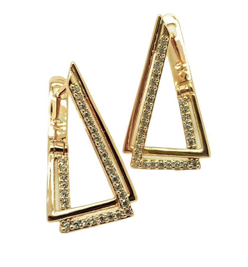 

Серьги гвоздики Xuping. 18k. 21х12 мм