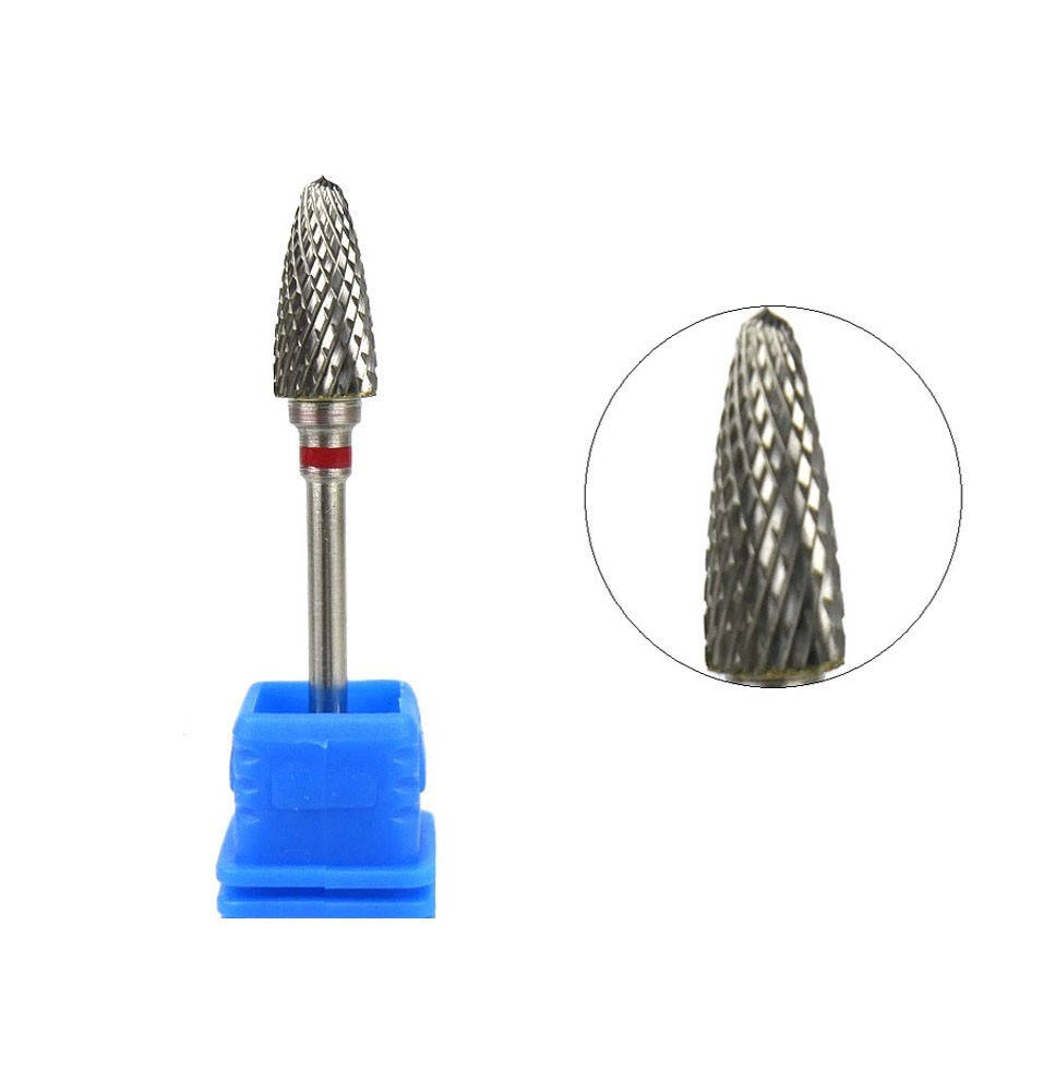 

Фреза для маникюра твердосплавная кукуруза - красная