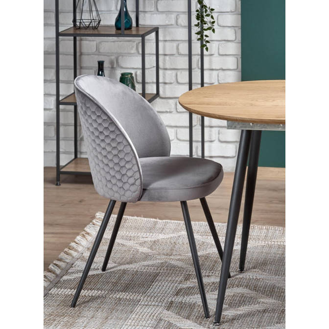 

Стул Halmar K-395, бархатная ткань, Серый