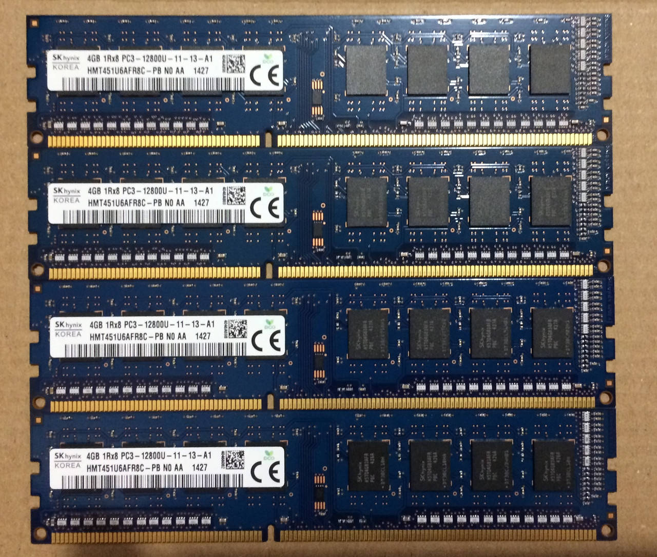 

16GB 4x4GB DDR3 1600MHz Hynix PC3 12800U 1Rx8 RAM Оперативная память HMT451U6AFR8C
