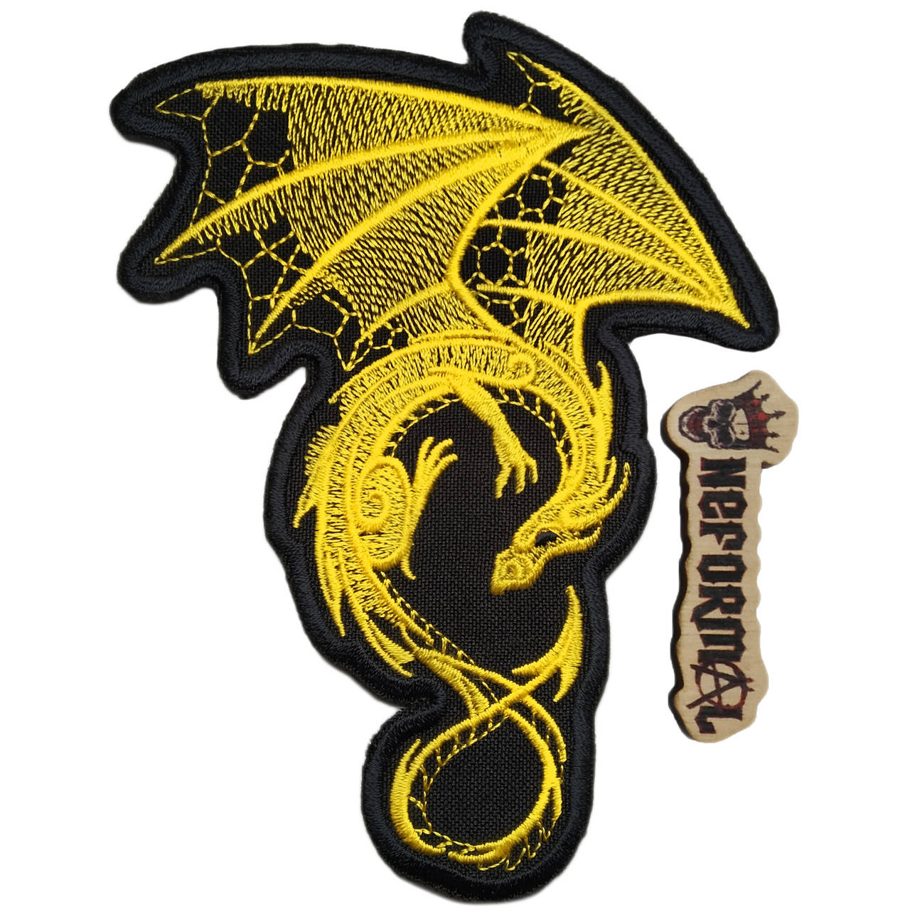 

Нашивка Золотой Дракон (Golden Dragon) 9,5х13 см., Золотистый