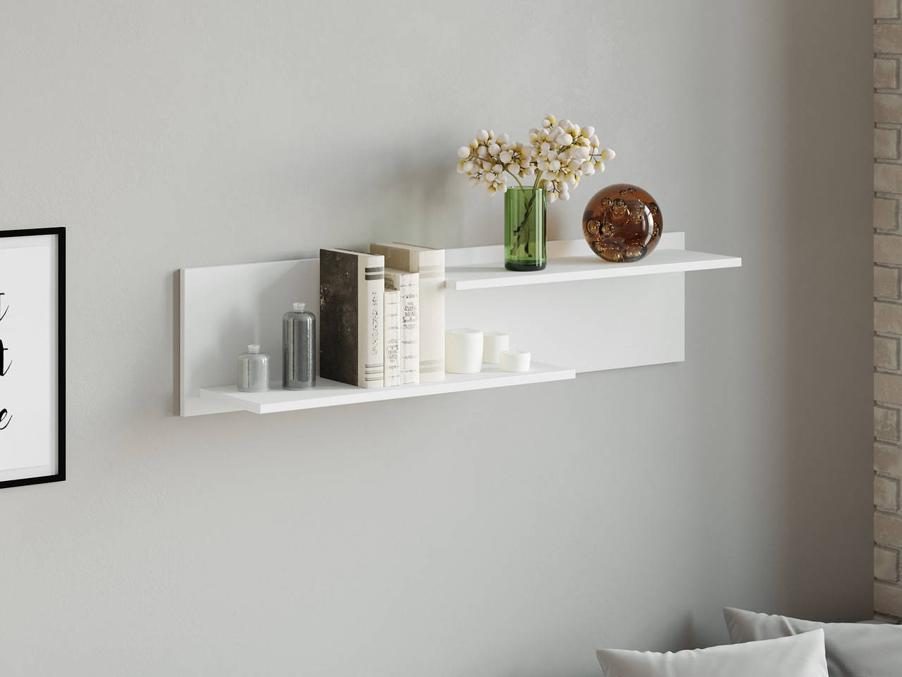 

Полка настенная Moreli T-4 Ш1100*В250*Г218 Белая