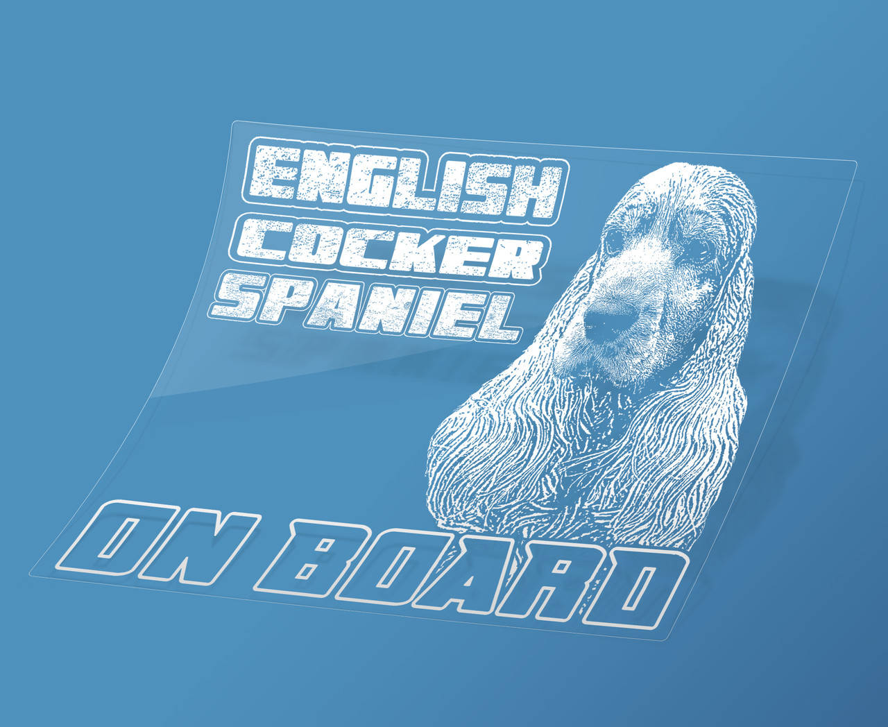 

Наклейка на машину Английский кокер спаниель на борту (English Cocker Spaniel on Board), Белый