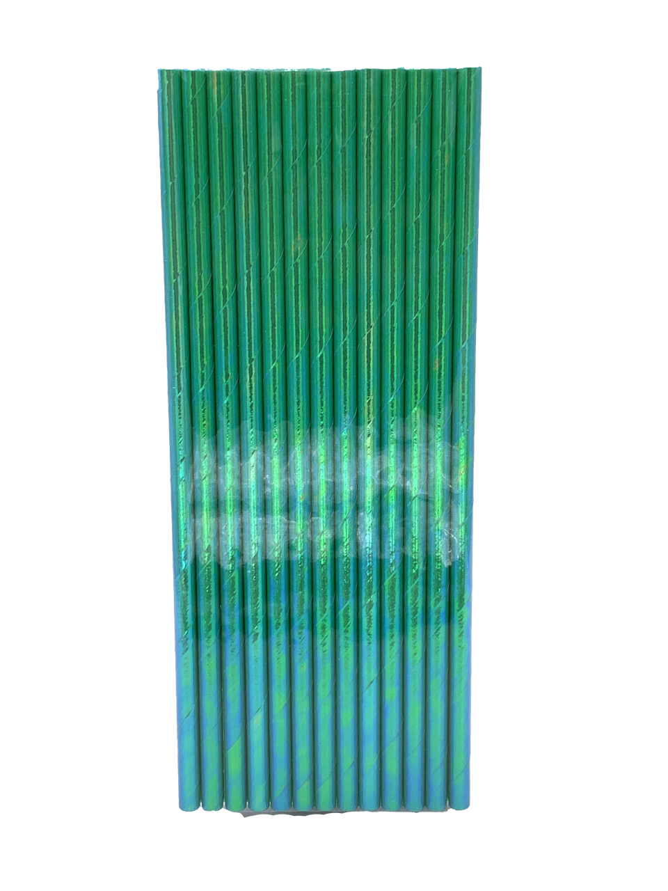 

Трубочки бумажные "Зелёный перламутр" 25шт.