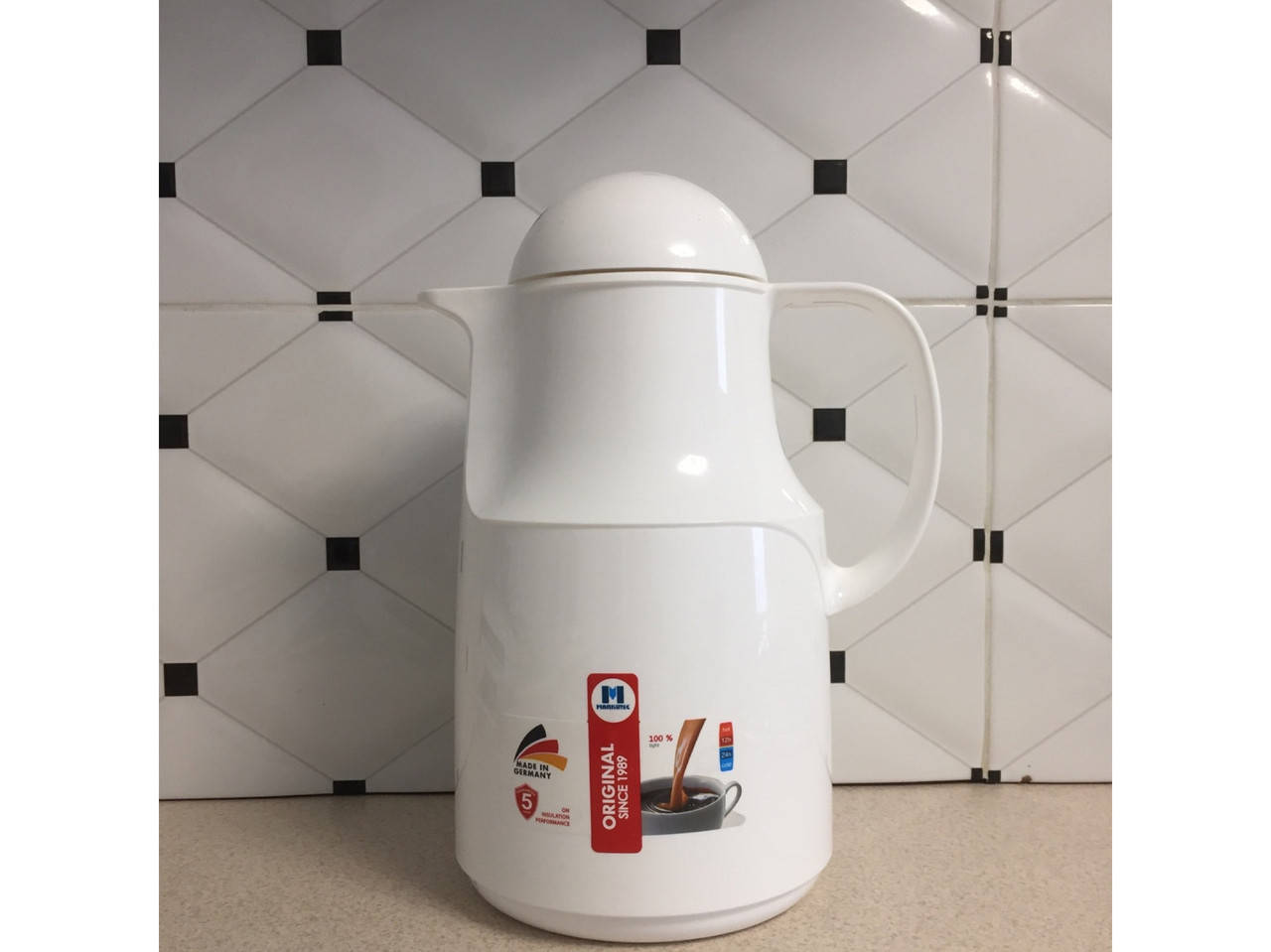 

Термос 1,5 литра кувшин Пр.Германия, Белый