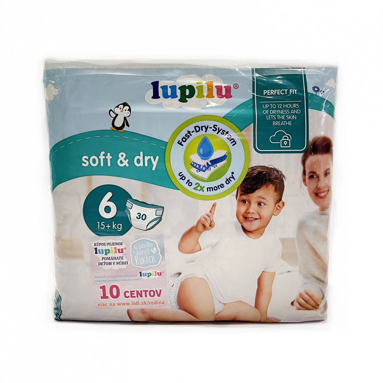 

Подгузники Lupilu soft&dry Германия 6 (15+кг) 30шт, Белый