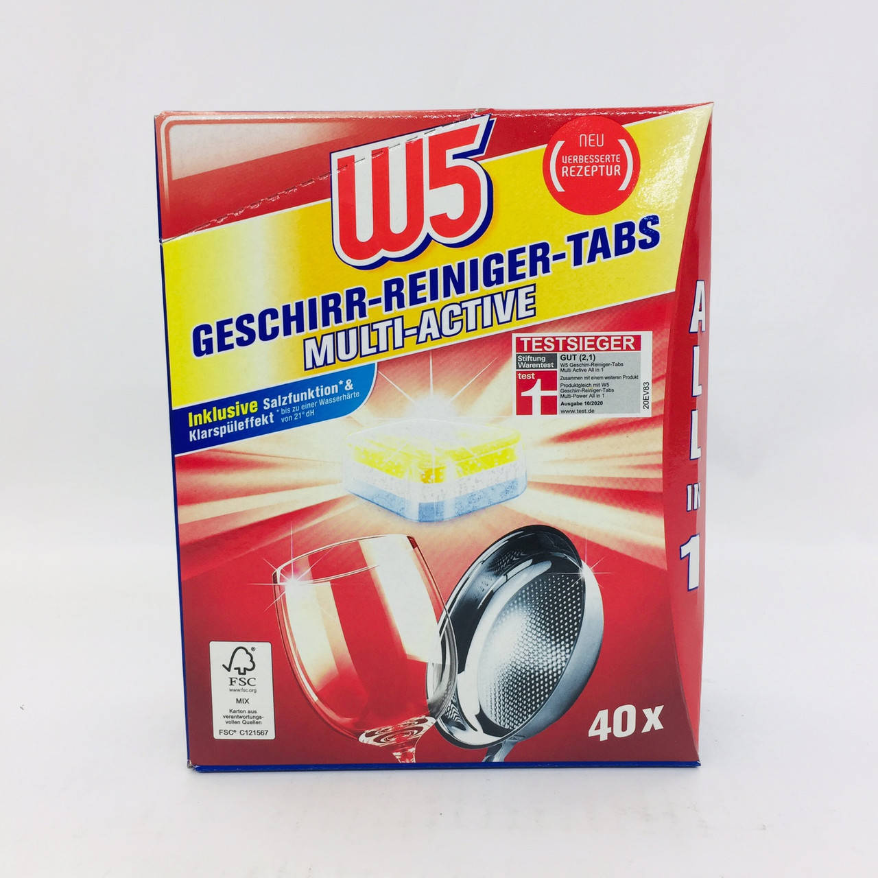 

W5 Таблетки для посудомоечных машин Multi Active Geschirr-Reiniger Tabs Германия 40 шт