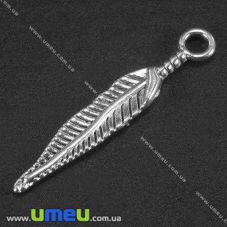 

Подвеска металлическая Перо, Античное серебро, 29х5 мм, 1 шт (POD-002587)