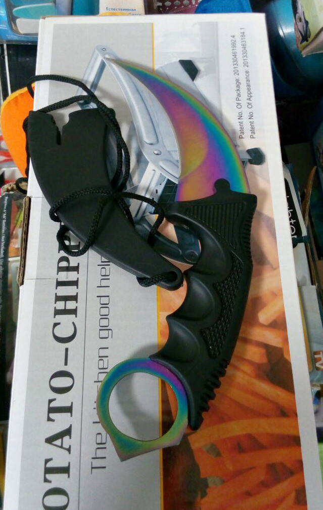 

Нож керамбит цветной, нож CS GO Karambit, тактический нож коготь