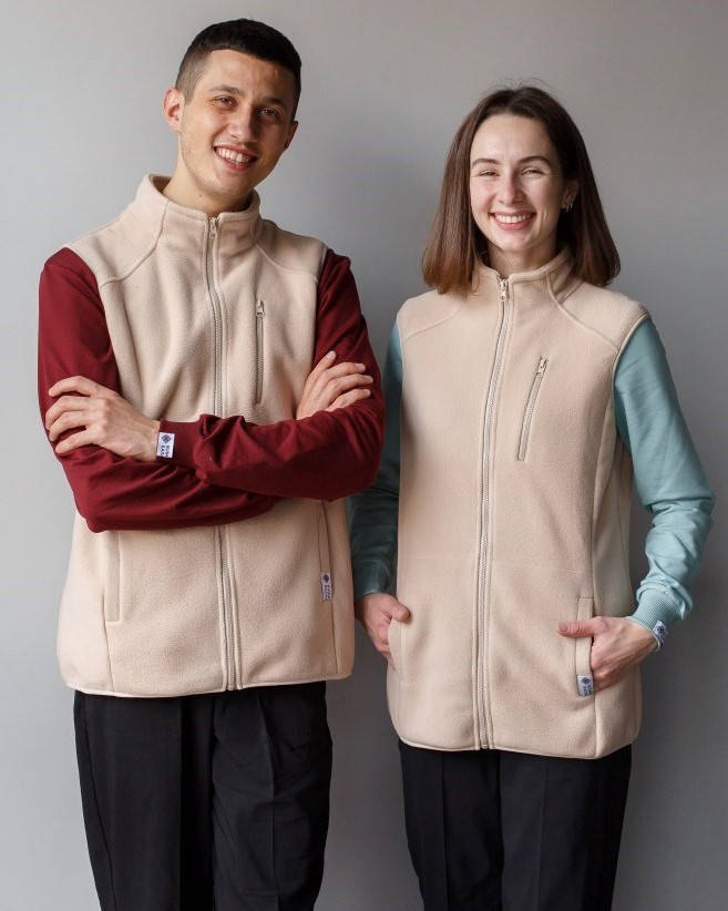 

Медицинская флисовая жилетка Канада бежевая (унисекс), Бежевый