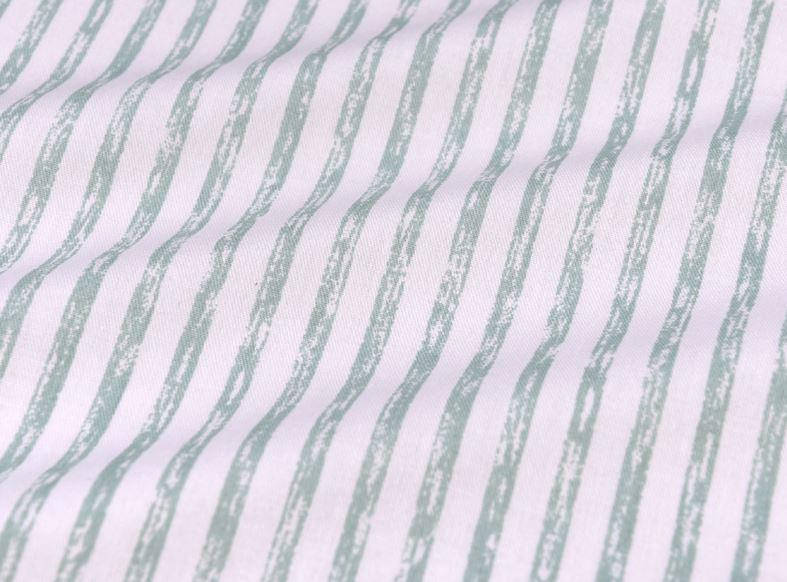 

Сатин-твил Полоски пыльная мята, Разные цвета