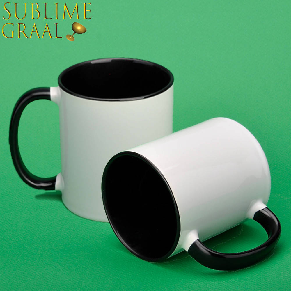 

Чашка Черная цветная внутри сублимационная, Черный