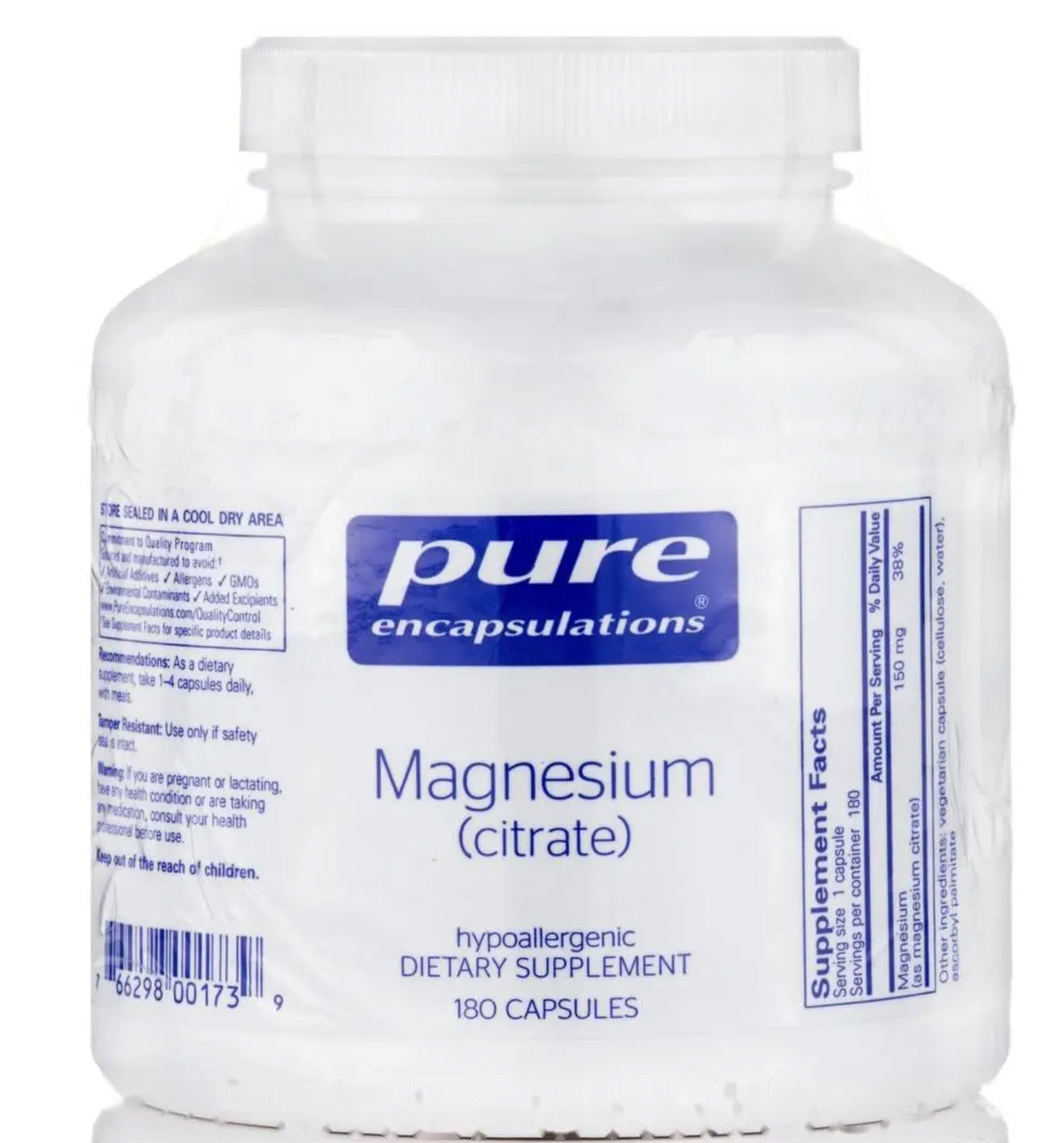 

Pure Encapsulations Magnesium citrate 150 mg 180 caps/ Магний цитрат