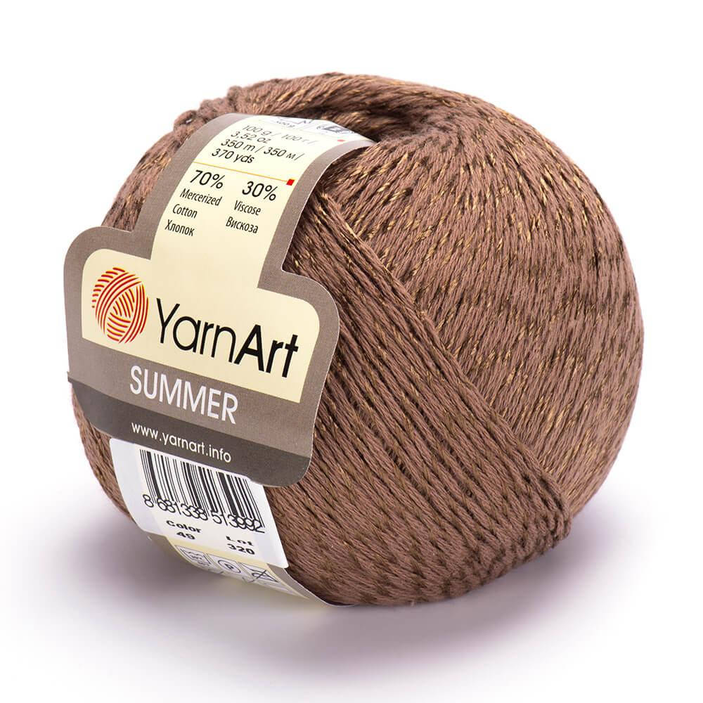 

Пряжа YarnArt Summer 49 коричневый