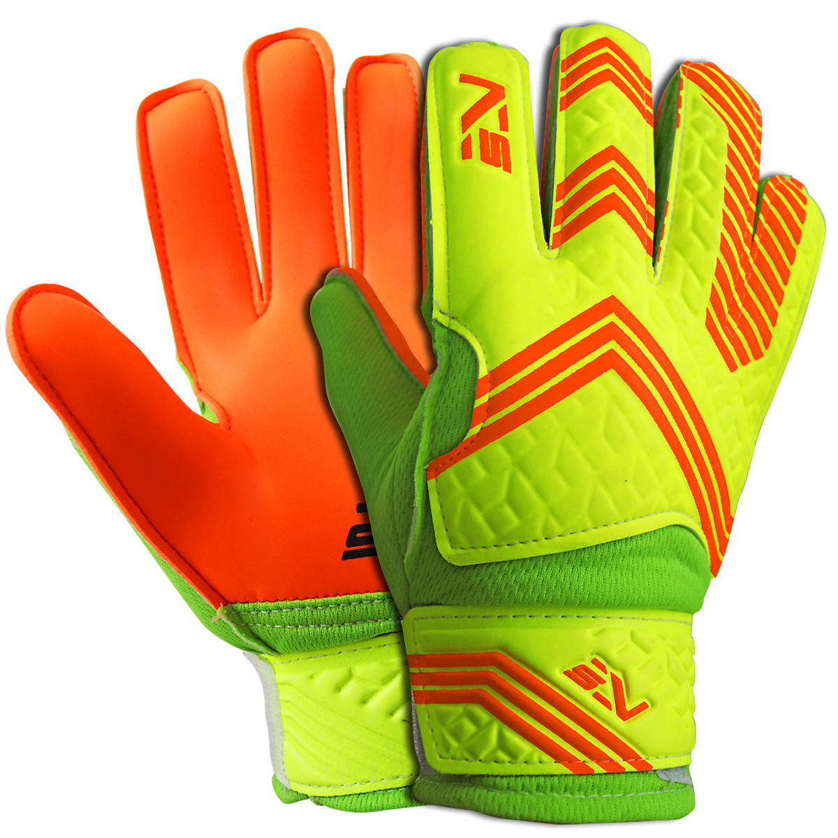 

Вратарские перчатки футбольные SportVida SV-PA0041 Size 5 латексные желтого цвета
