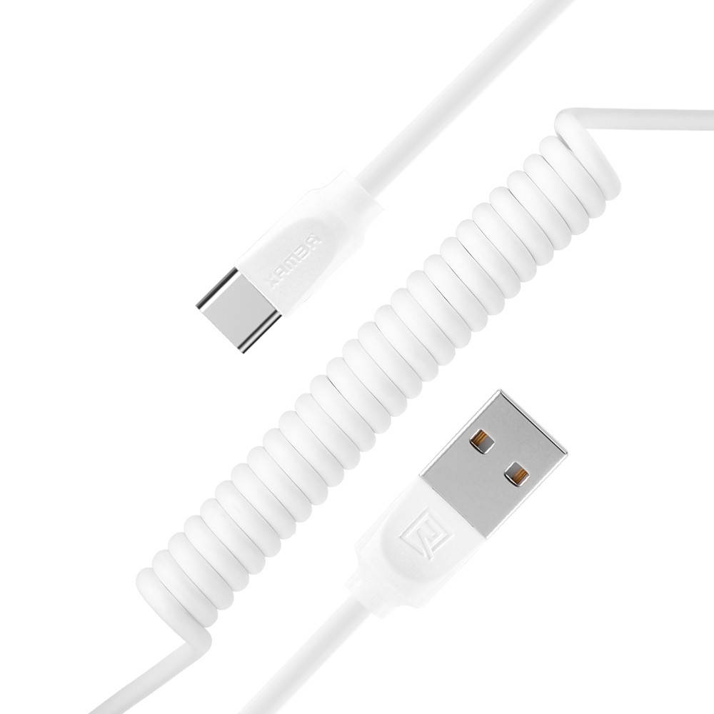 

USB кабель Remax Radiance Pro Spring RC-117a Type-C, 1m white, Белый