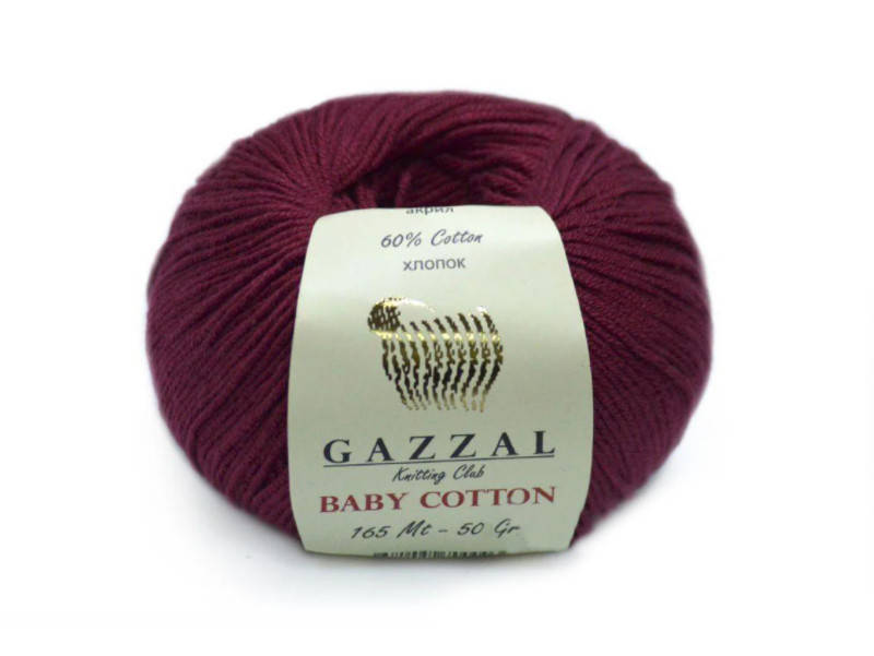 

Gazzal Baby Cotton, бордо №3442, Бордовый