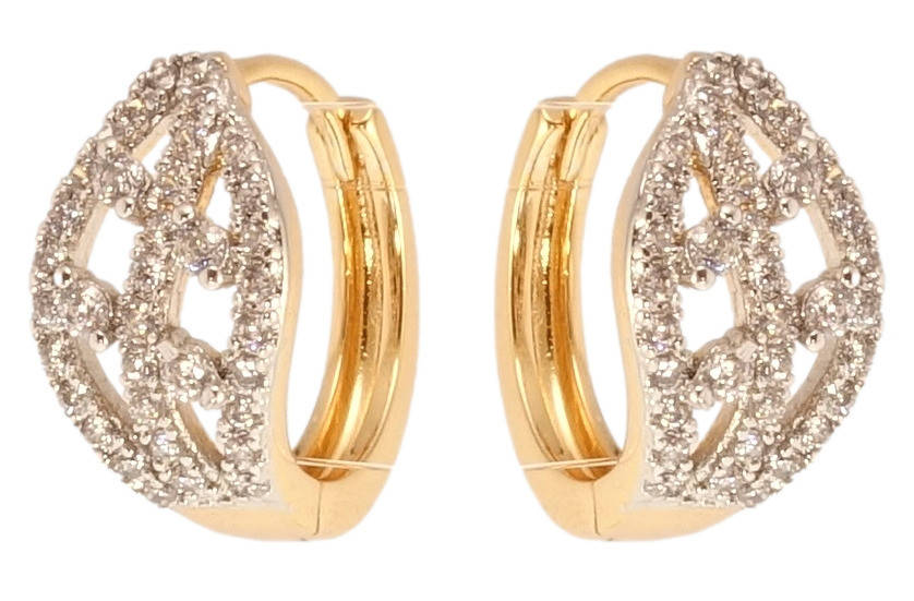 

Серьги Xuping Позолота 18K+Родий колечки "Лепестки с инкрустацией цирконием"