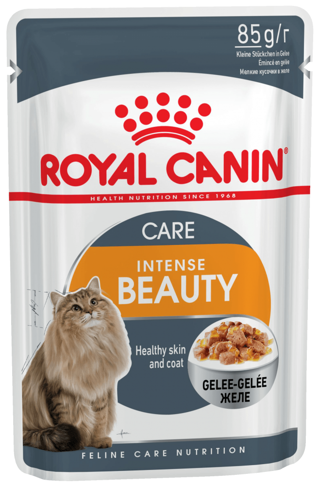 

ROYAL CANIN INTENSE BEAUTY IN JELLY Влажный корм для кошек с чувствительной кожей или проблемной шерстью,