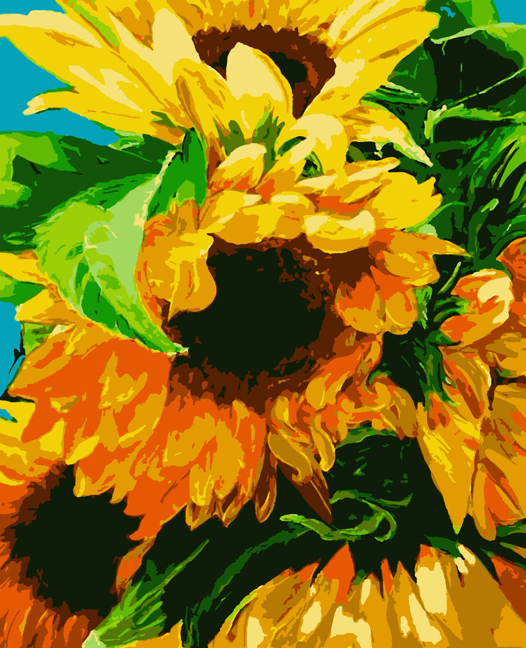 

Картина по номерам Яркие подсолнухи Artissimo 40*50 PN2012