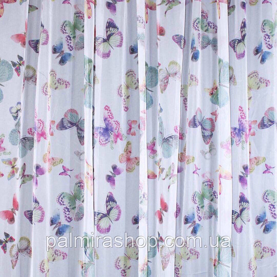 

Шифоновый тюль “Бабочки”, Разные цвета