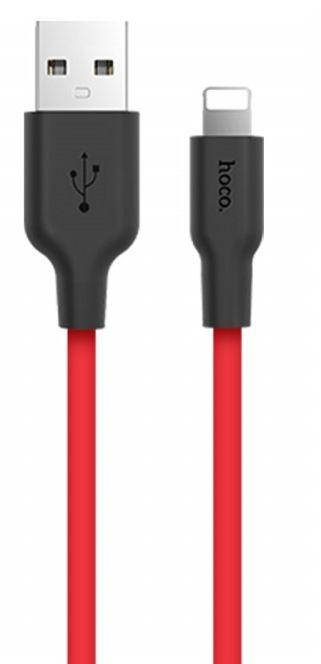 

Кабель USB Hoco X21 Plus Silicone Lightning Cable Black/Red