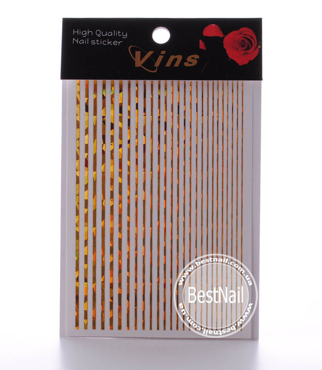 

Гибкие ленты для дизайна ногтей (золото голографическая)