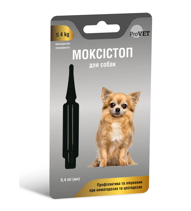 

ProVet Моксистоп капли от глистов для собак до 4кг