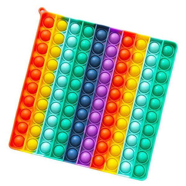 

Игрушка антистресс Pop It Радужный Большой Квадрат