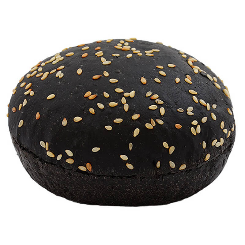 

Булочка для гамбургера черная с кунжутом 80г (30шт.)