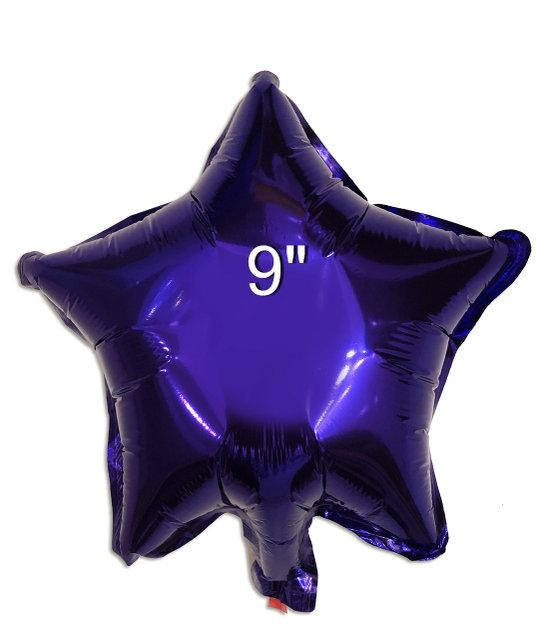 

Звезда фольгированная металлик 9"-10" (22-25см).-надув воздухом Китай - Фиолетовый