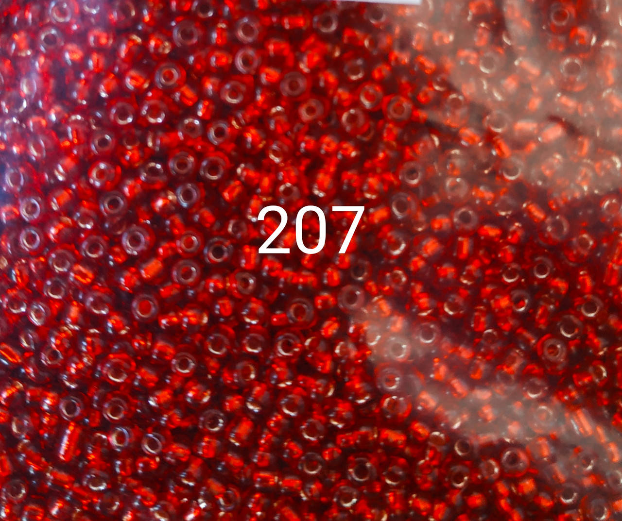 

Бисер мелкий красный огонек (10гр) №207