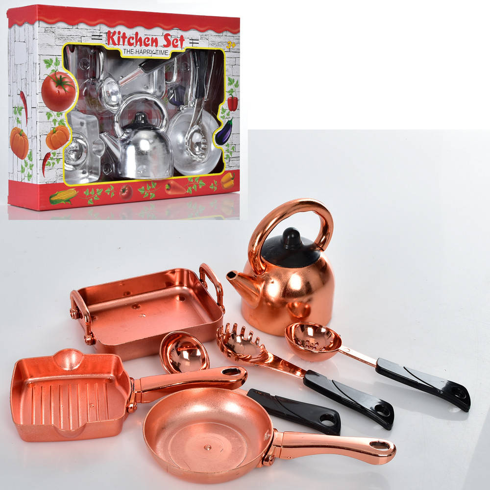 

НАБОР ПОСУДЫ арт.LN1013A4-5 чайник, сковородки,кухонный набор, в кор-ке,31,5-24-7,5см