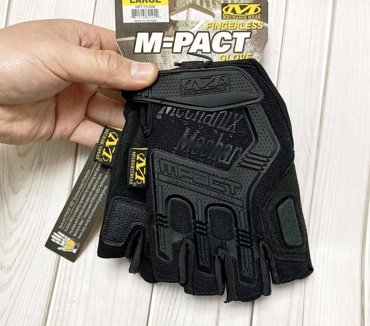 

Тактические черные MECHANIX беспалые перчатки M-Pact