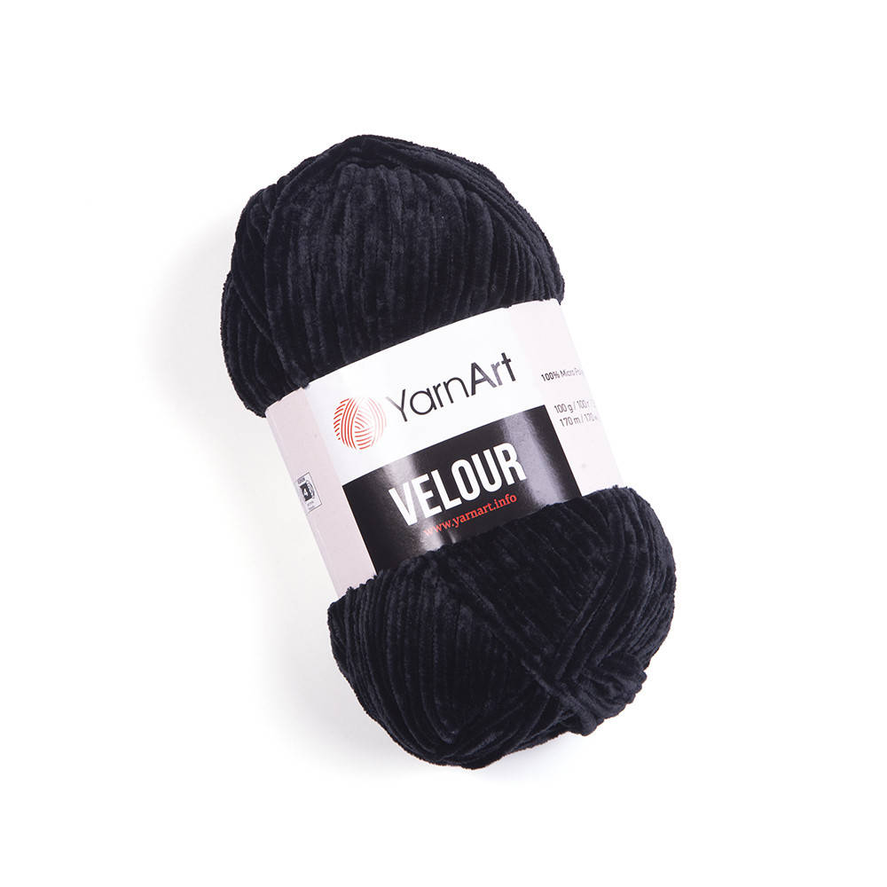 

Пряжа YarnArt Velour 842 черный