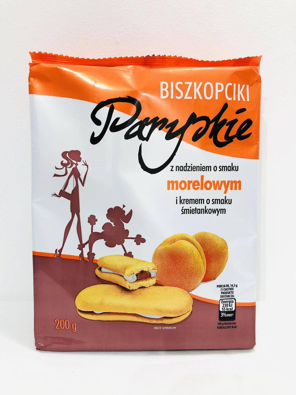 

Печиво Paryskie абрикос 200гр