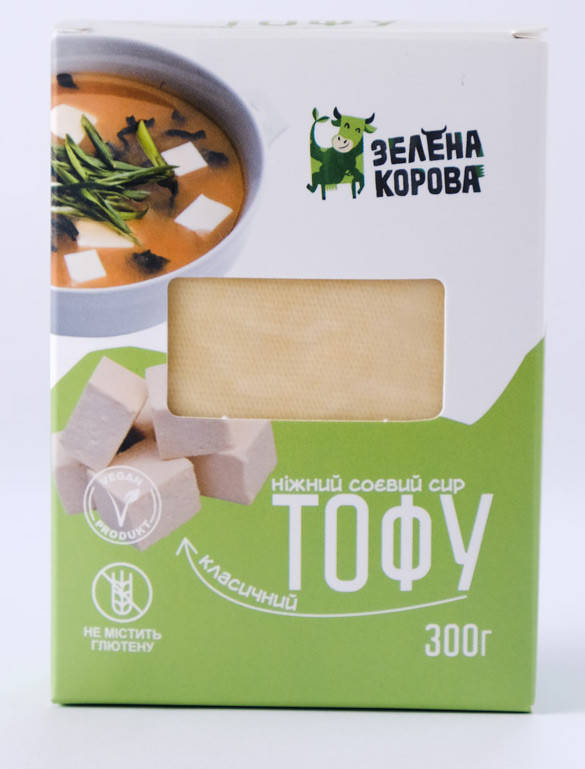 

Растительный сыр тофу классический, 300г, Зеленая корова