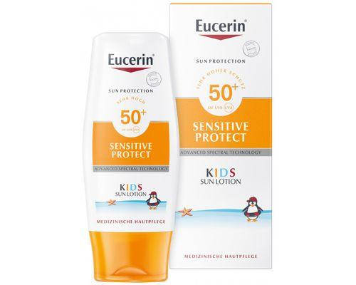 

Лосьон солнцезащитный для чувствительной кожи для детей SPF 50+, Eucerin 63852, 150 мл