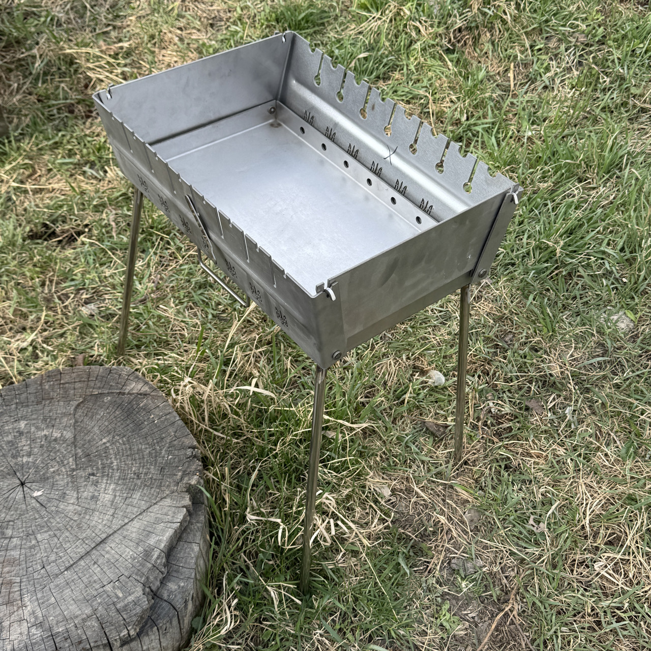 Мангал валіза з нержавіючої сталі на 6 шампурів, 3мм