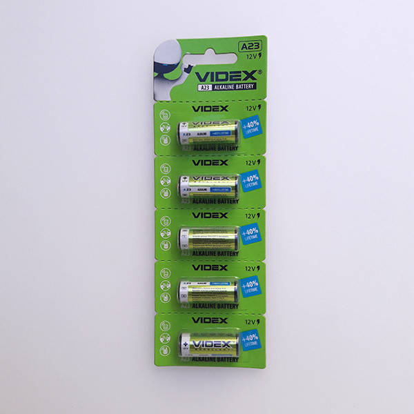 

Батарейки Videx - Alkaline Battery A23 12V Tear Blister