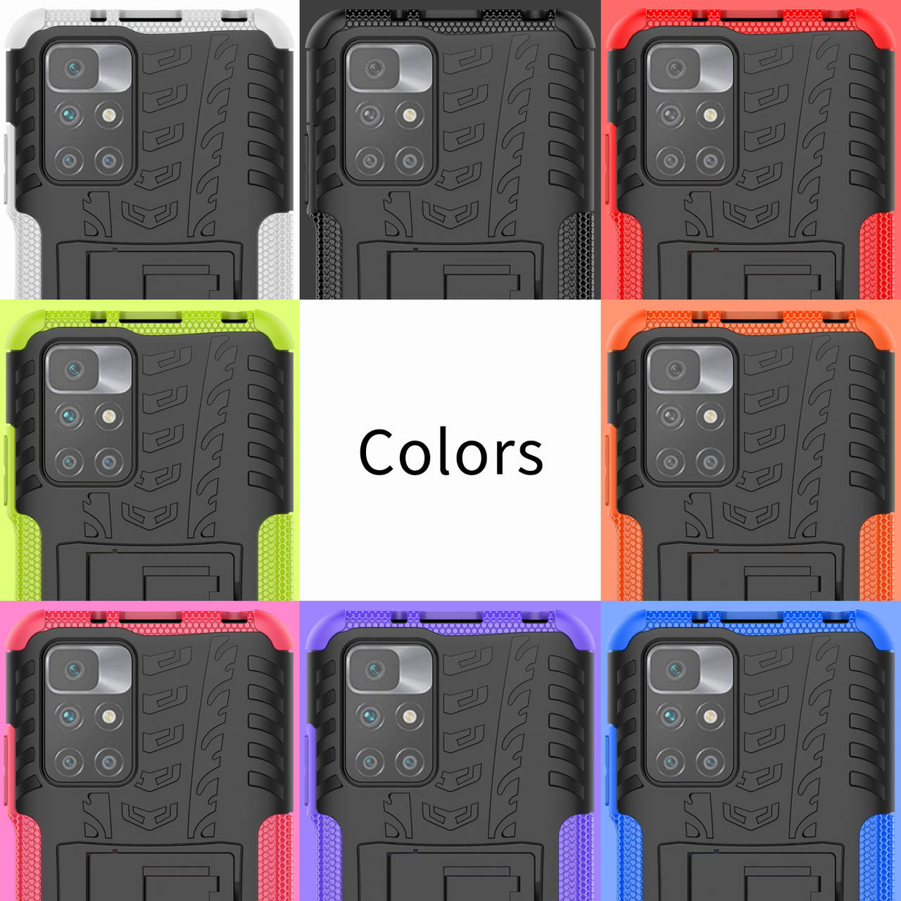 

PC + TPU чехол Armor для Xiaomi Redmi 10 (на редми 10) (8 цветов), Разные цвета