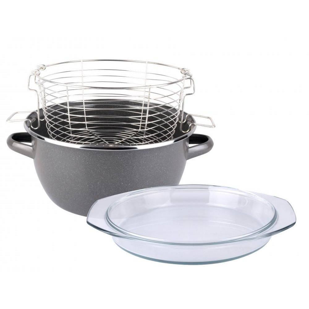 

Кастрюля-фритюрница Vitrinor Parma VR-1101881 24 см 3 л, Серый
