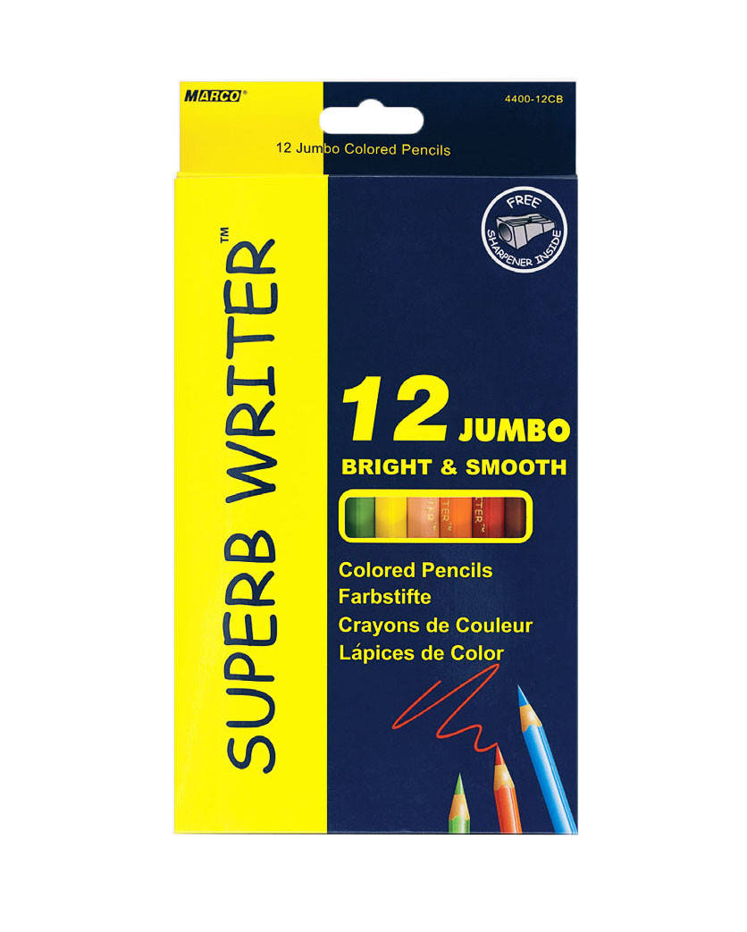 

Карандаши цветные Marco Superb Writer Jumbo 12 цветов толстые (4400-12CB)