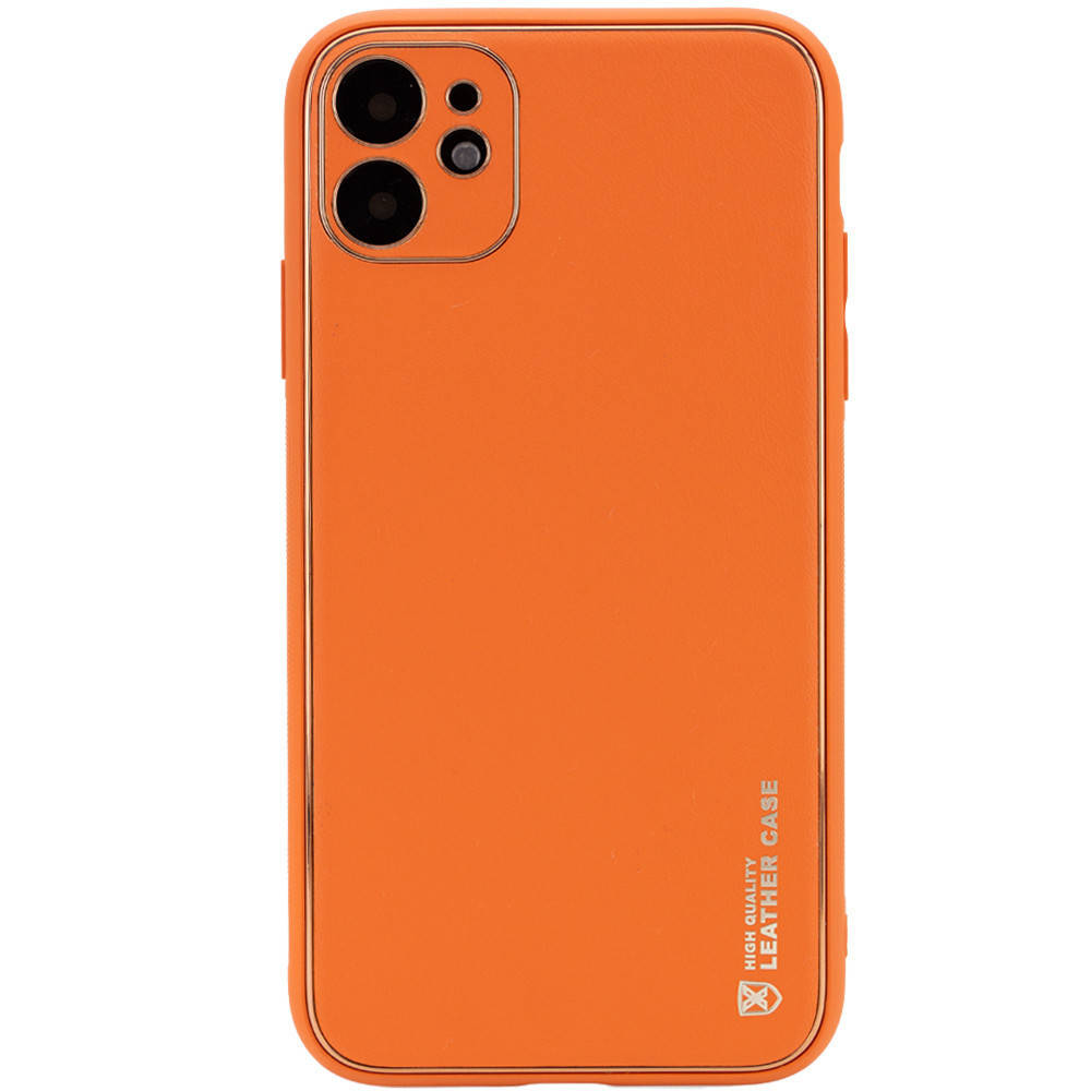 

Кожаный чехол Xshield для Apple iPhone 12 (6.1"), Оранжевый