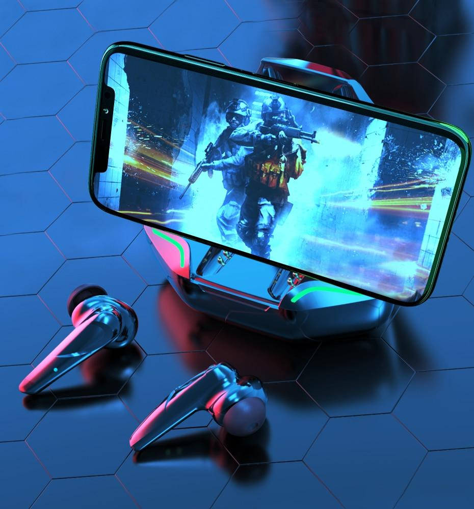 

Наушники игровые блютуз 5,1 с микрофоном 65MS TWS сенсорная гарнитура черные, Черный