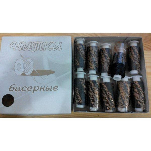 

Нить бисерная шелковая (черный) НБ№3