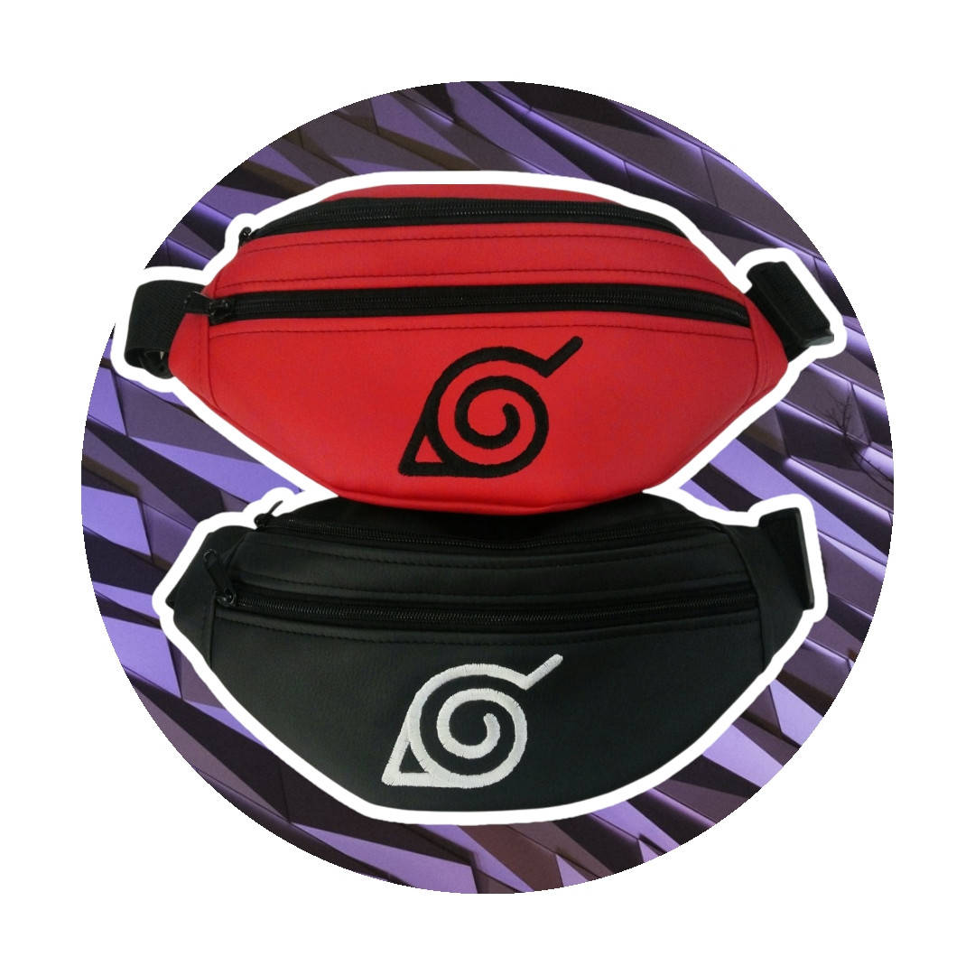 

Поясная сумка бананка с вышивкой аниме глаза Наруто символ Naruto